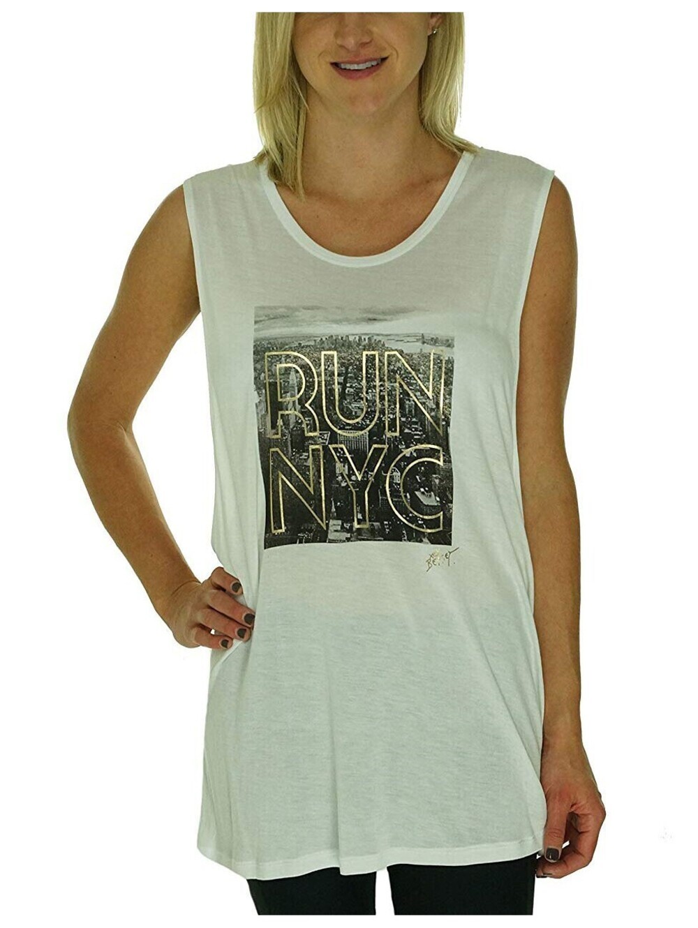 Betsey Johnson Women's Graphic-Print Muscle Tank Top Shirt Size M